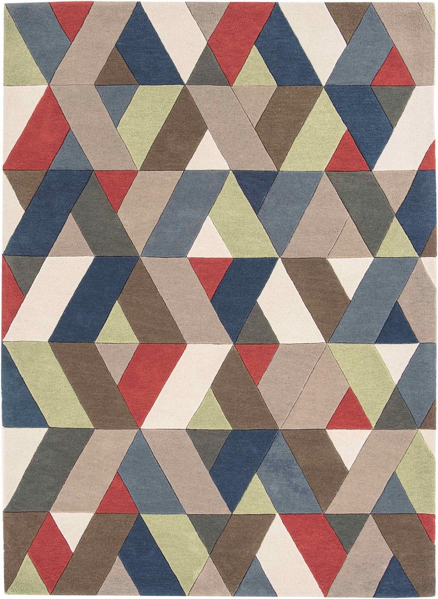 Eazy Living Easy Living - Funk-Chevron-multi Vloerkleed - Rechthoek - Laagpolig Tapijt - Modern - Meerkleurig, foto 2