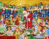 Diamond Painting Pakket - Serie Kerstmis - Kerstman en Kinderen - 50x40 cm - Complete Set - Volledige Bedekking - Ronde Steentjes