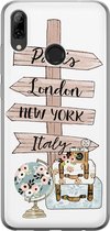 Huawei P Smart 2019 hoesje - Where to go next - Soft Case Telefoonhoesje - Tekst - Multi