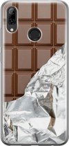 Huawei P Smart 2019 hoesje - Chocoladereep - Soft Case Telefoonhoesje - Print / Illustratie - Bruin