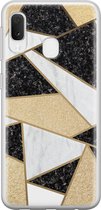 Samsung Galaxy A20e hoesje siliconen - Goud abstract - Soft Case Telefoonhoesje - Print / Illustratie - Goud