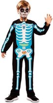 Witbaard Verkleedpak Day Of The Dead Zwart/blauw Mt 122-140