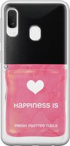Samsung Galaxy A20e hoesje siliconen - Nagellak - Soft Case Telefoonhoesje - Print / Illustratie - Roze