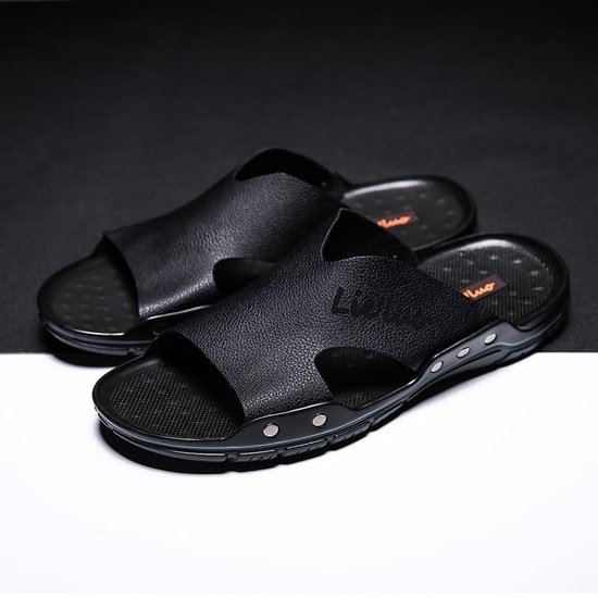 Casual modetrend microfiber lederen slippers voor heren (kleur: bruin maat:  43) | bol.com