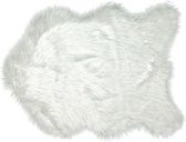Floormat fake fur 60x90cm white
