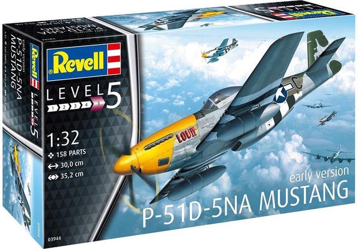 1:32 Revell 03944 P-51D Mustang Plastic Modelbouwpakket - Revell