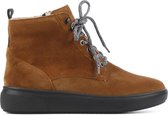 Waldlaufer Vrouwen Suède       Veterboots / Laarzen / Damesschoenen 763701 - Cognac - Maat 37