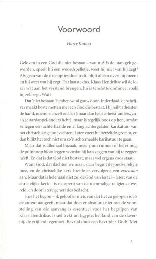 Geloven in een God die niet bestaat