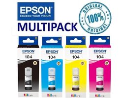 EPSON 104  ECOTANK  MULTIPACK Zwart Cyaan Magenta Geel