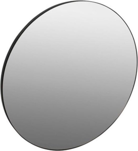 Stier diamant Dhr Plieger Nero Round Spiegel Rond - 80cm - Met Zwarte Lijst | bol.com