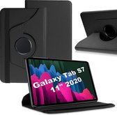 Hoes Geschikt voor Samsung Galaxy Tab S7 2020 (SM-T870 T875) 360° Draaibare Hoes Zwart