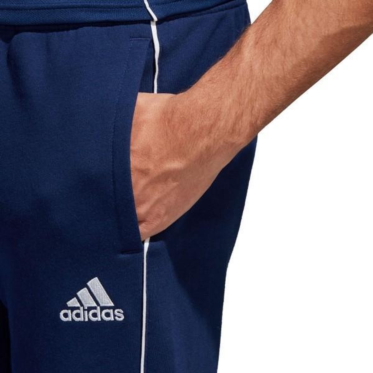 Adidas Core 18 Sportbroek Heren - Dark Blue/White - Maat L | bol.com