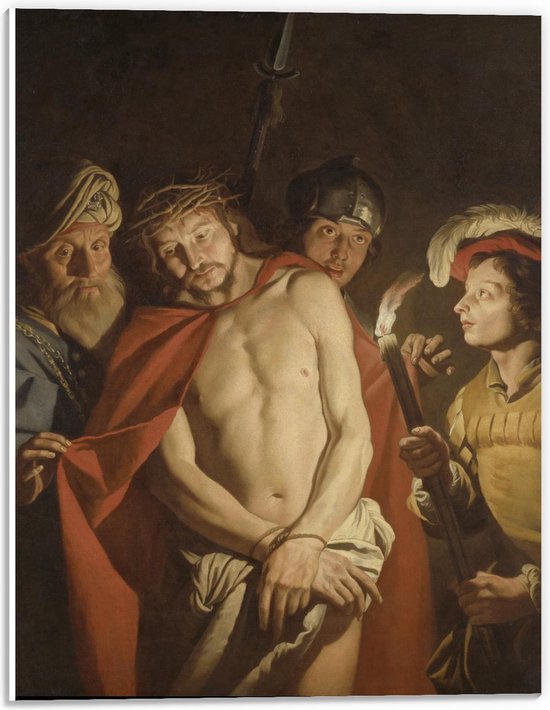 Forex - Oude meesters - Ecce Homo, Matthias Stom, 1630 - 1650 - 30x40cm Foto op Forex