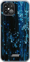 iPhone 12 Pro Max Hoesje Transparant TPU Case - Bubbling Blues #ffffff