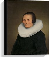 Canvas  - Oude meesters - Portret van Margaretha de Geer, Jacob Gerritsz. Cuyp - 30x40cm Foto op Canvas Schilderij (Wanddecoratie op Canvas)