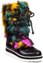 Irregular Choice Cheese & Beans Fluffy Laarzen Zwart Multi