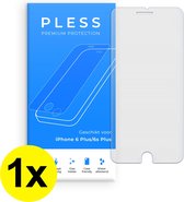 1x Screenprotector iPhone 6 Plus en iPhone 6s Plus - Beschermglas Tempered Glass Cover - Pless®
