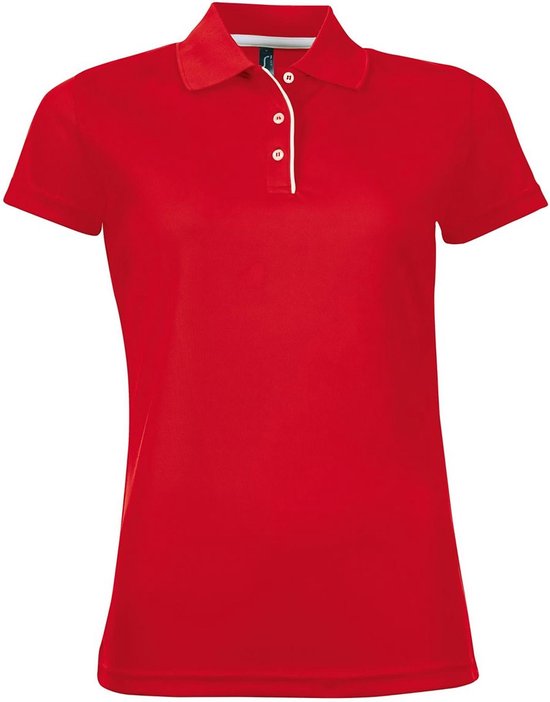 SOLS Dames/dames Performer korte mouw Pique Polo Shirt (Rood)