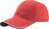 Atlantis Zoom Piping Sandwich Sport 6 Panel Contrast Casquette de baseball (rouge)