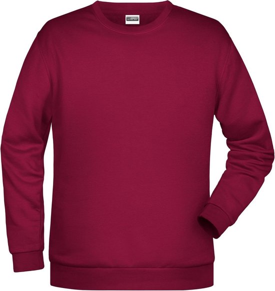 Foto: James and nicholson heren basis sweatshirt wijn 