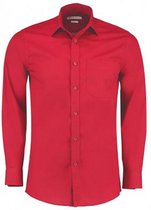 Kustom Kit Herenshirt met lange mouwen op maat van Poplin (Rood)