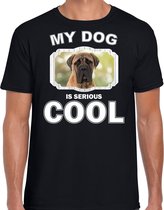 Mastiff honden t-shirt my dog is serious cool zwart - heren - Mastiff liefhebber cadeau shirt 2XL