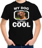 Rhodesische pronkrug  honden t-shirt my dog is serious cool zwart - kinderen - Pronkruggen liefhebber cadeau shirt L (146-152)