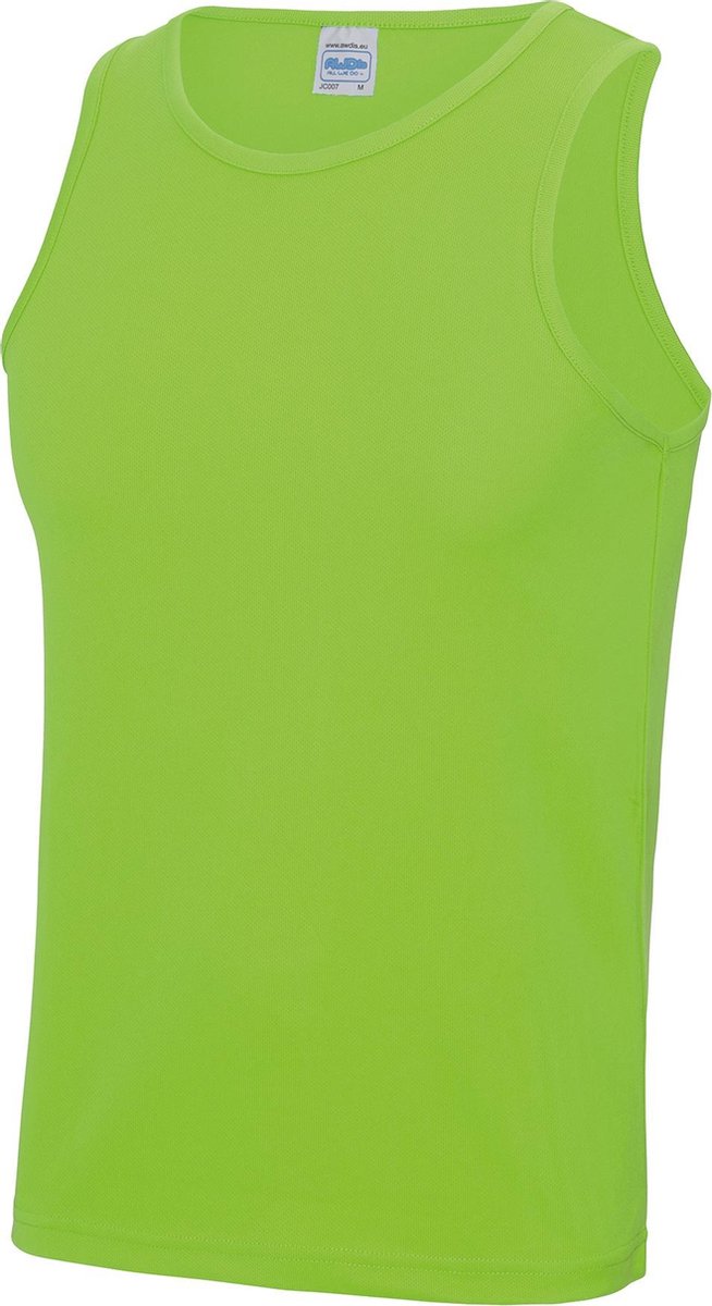 AWDis Just Cool Heren Sport Gym Effen Tank Vest Top Elektrisch Groen 