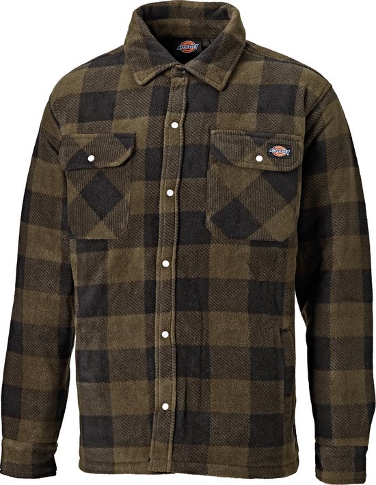 raken komedie constante Dickies Heren Gewatteerde Lange Mouw Portland Lumberjack Work Shirt (Khaki)  | bol.com
