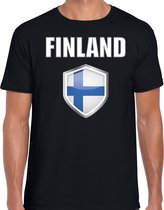 Finland landen t-shirt zwart heren - Finse landen shirt / kleding - EK / WK / Olympische spelen Finland outfit S