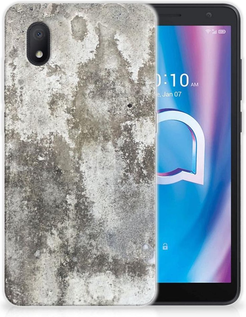 Alcatel 1B (2020) TPU Siliconen Hoesje Beton Print