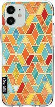 Casetastic Apple iPhone 12 Mini Hoesje - Softcover Hoesje met Design - Geometric Tile Pattern Print