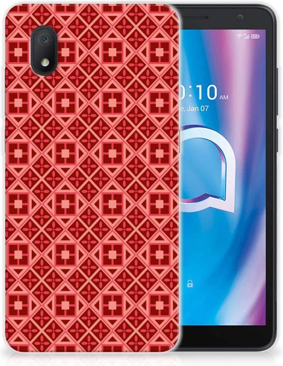 Back Cover voor Alcatel 1B (2020) TPU bumper Batik Rood