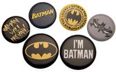 DC Batman Button Badge Set (Pack of 5) (Multicolour)