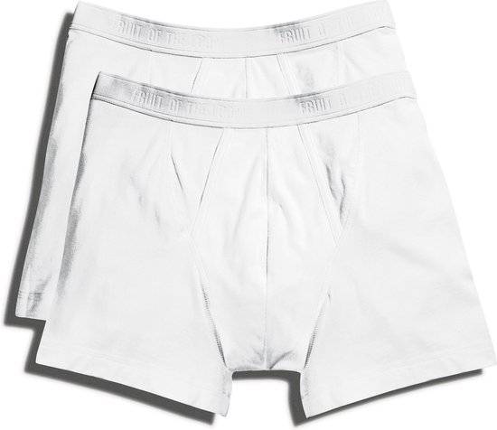 Fruit Of The Loom Heren Klassieke Boxershorts (2 stuks) (Wit)