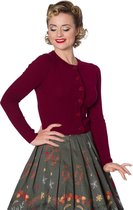 Dancing Days - DOLLY Cardigan - L - Bordeaux rood