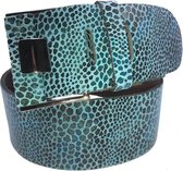 Slangen riem - Lagarto Turquoise  Dames riem - Broekriem Dames - Dames riem -  Dames riemen - heren riem - heren riemen - riem - riemen - Designer riem - luxe