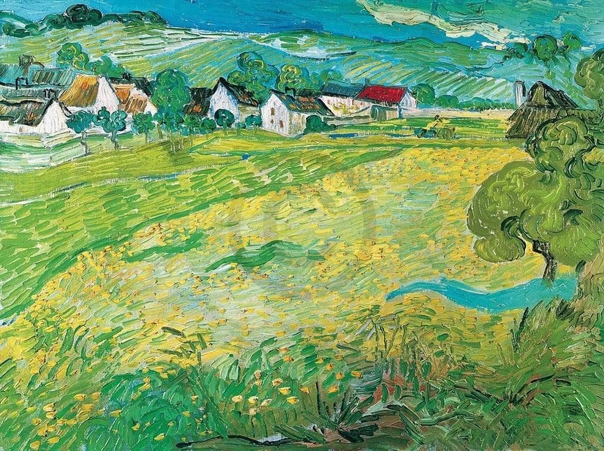 PGM Kunstdruk Vincent Van Gogh - Sonnige Wiese bei Auvers, 1890 80x60cm Divers