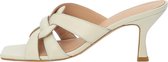 KUNOKA Cynthia off white - Sandalen met hak Dames - maat 38 - Ivoor Wit