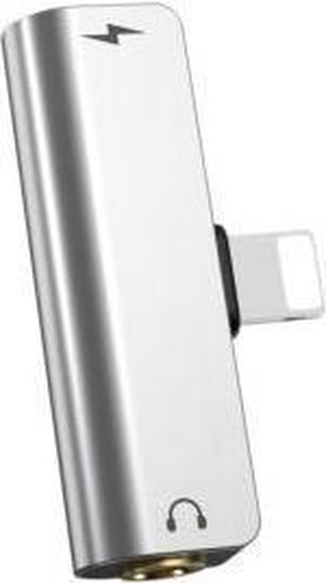 Hoco 2in1 Audio Converter Apple Lightning naar 3.5 Audio Jack