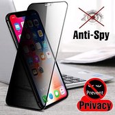 Anti Spy Full Privacy Geschikt voor: Apple iPhone XS Max Screenprotector Glas - Tempered Glass Screen Protector