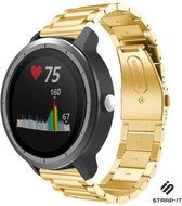 Strap-it Stalen schakel bandje - geschikt voor Garmin Vivoactive 3 / Vivomove HR / Venu / Venu SQ / Forerunner 245/645 - goud