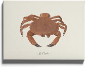 Walljar - Le Crabe - Muurdecoratie - Canvas schilderij