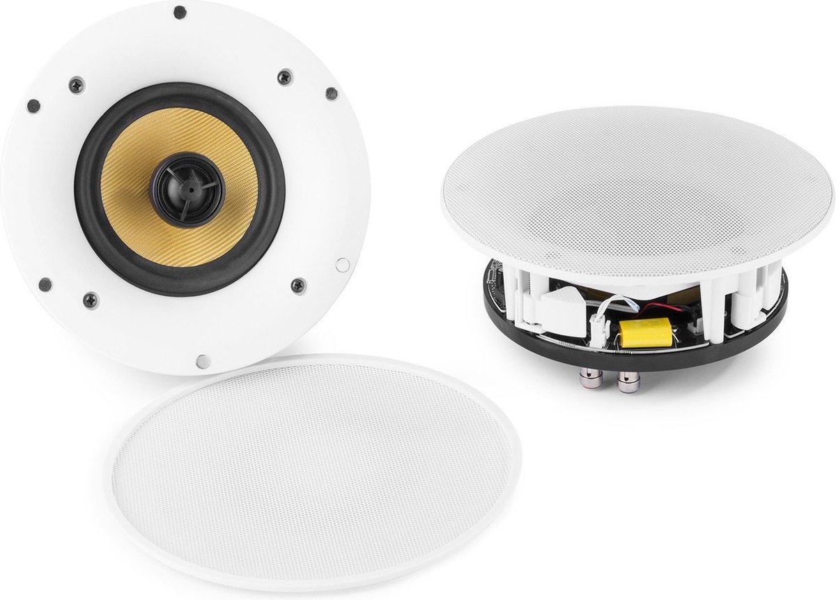 WiFi en Bluetooth speakerset - Power Dynamics WCS80 plafond inbouw luidsprekerset - 140W