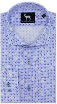 Gents - Blumfontain print wit-blauw - Maat M