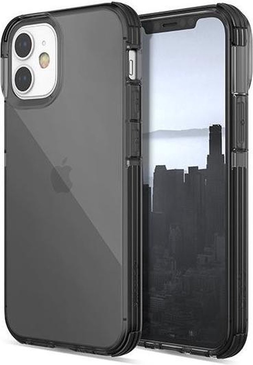 Raptic Clear Apple iPhone 12 Mini Hoesje Transparant/Zwart
