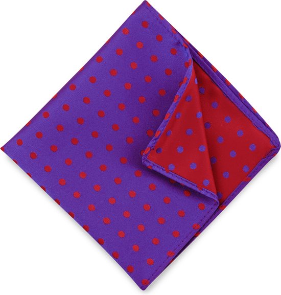 We Love Ties - Pochets - Pochet Satin Dot - paars / rood