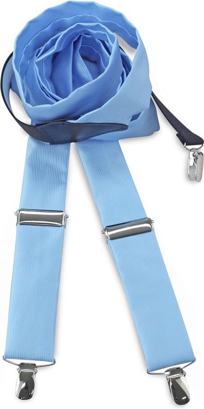 We Love Ties - Bretels - Bretels polyester stof lichtblauw - lichtblauw