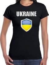 Oekraine landen t-shirt zwart dames - Oekraiense landen shirt / kleding - EK / WK / Olympische spelen Ukraine outfit L