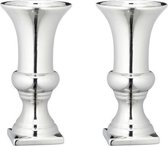 Set de 2 vases à fleurs calice argent en céramique 30 x 16 cm - Argent - Vases/ vase - Vases bouquet - Vases calice